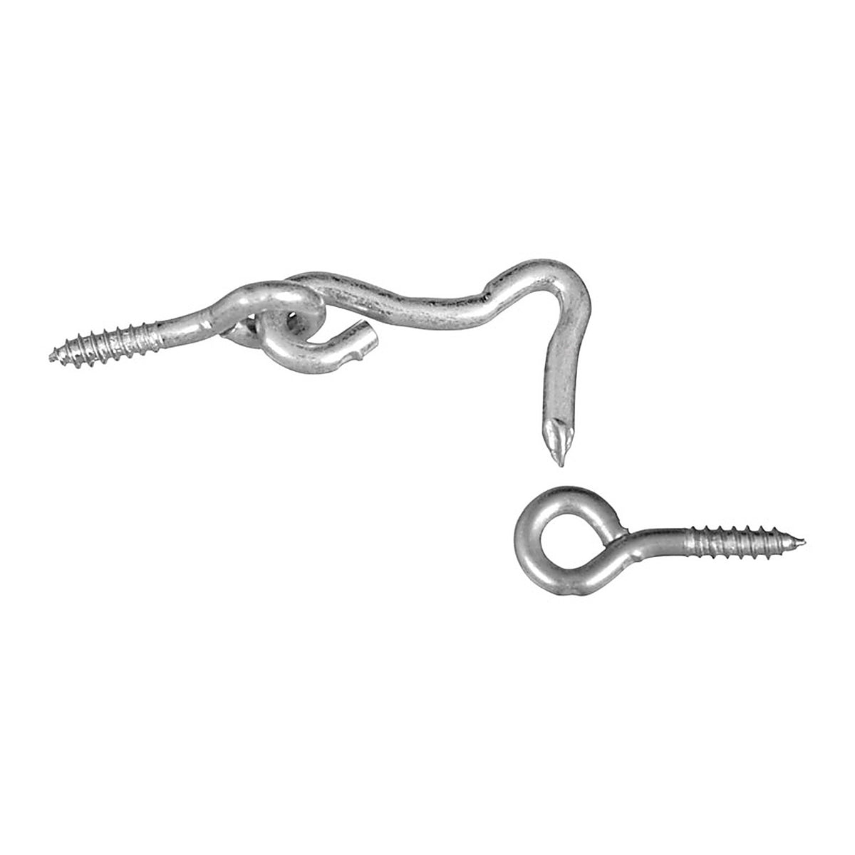 National Hardware N117-820 Zinc-Plated Silver Steel 1 in. L Hook and Eye 2/Pack