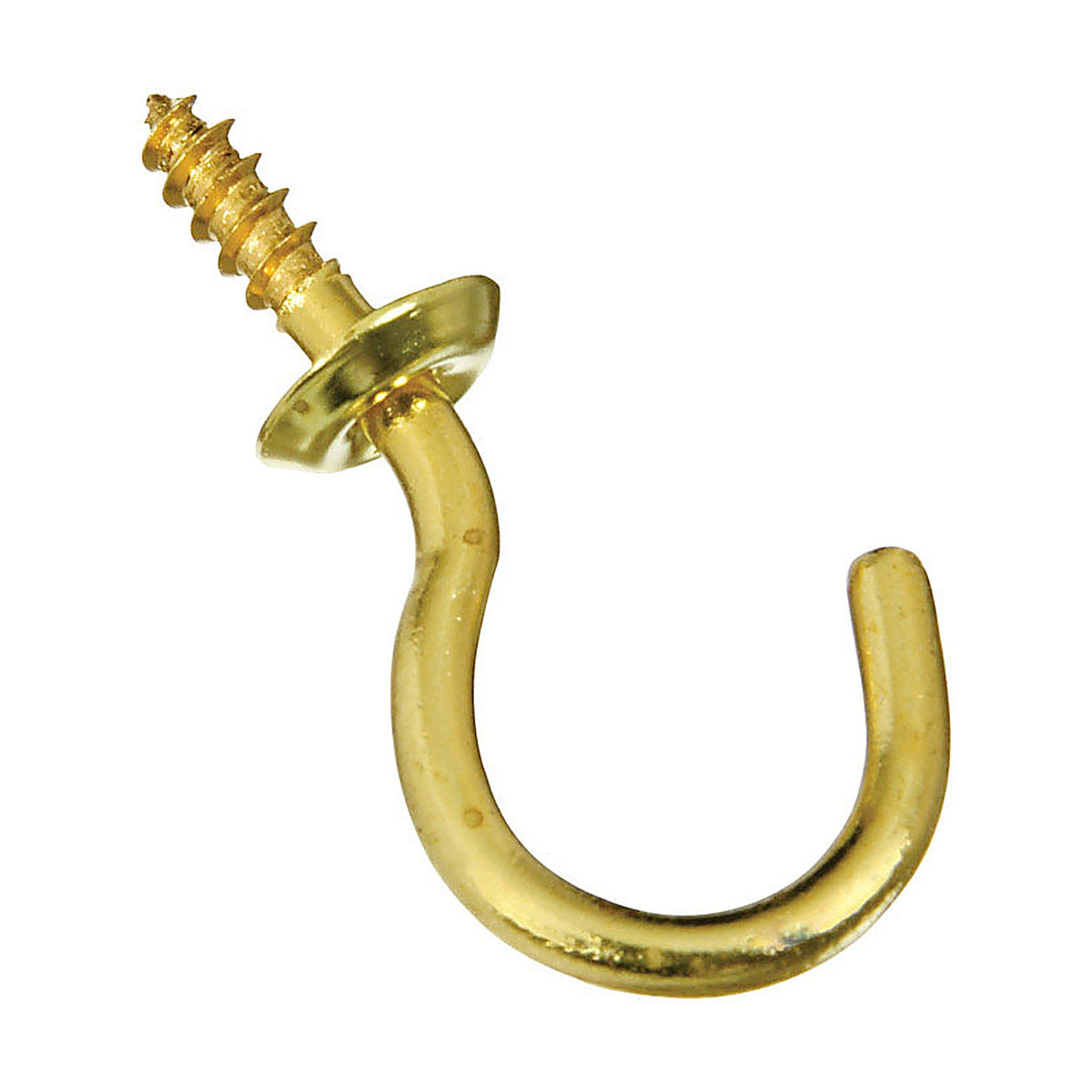 National Hardware N119-685 Gold Solid Brass 1 in. L Cup Hook 10 lb. 4/Pack