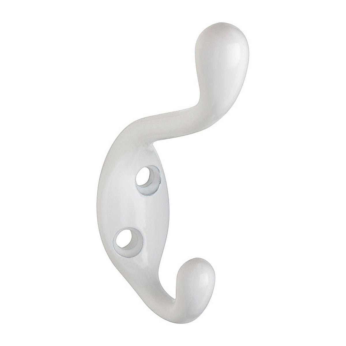 National Hardware N266-049 3.3 in. L Brass White Zinc Heavy Duty Garment Hook 75 lb. capacity 1/Pack