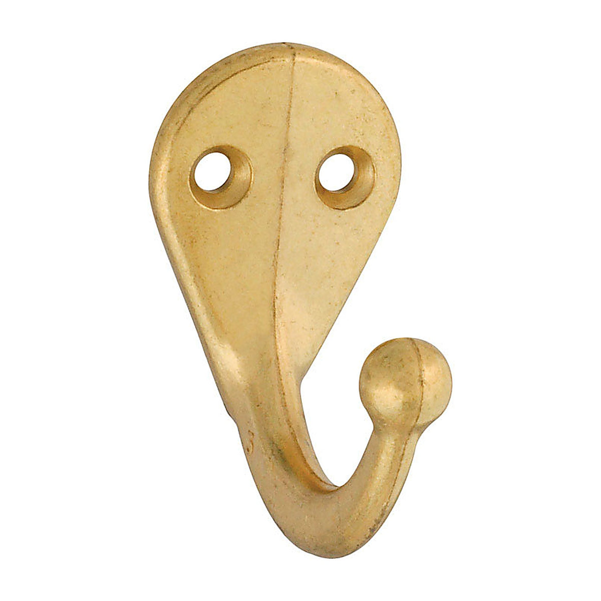 National Hardware N199-182 6.4 in. L Brass Plated Zinc Clothes Hook 35 lb. capacity 2/Pack