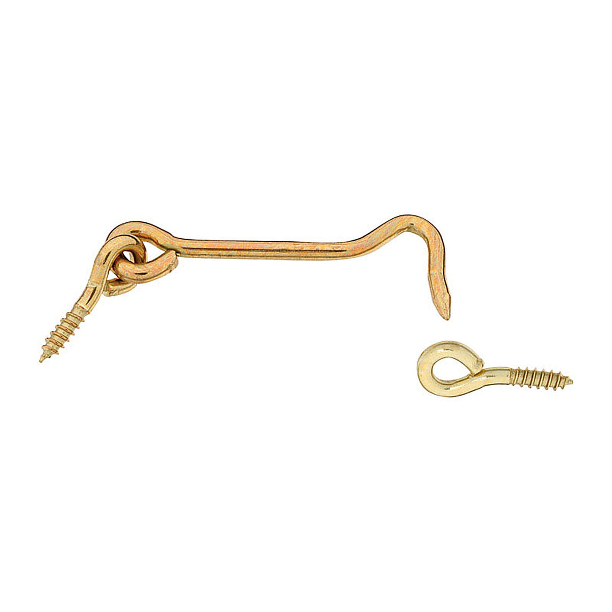 National Hardware N118-158 Gold Solid Brass 3 in. L Hook and Eye 1/Pack