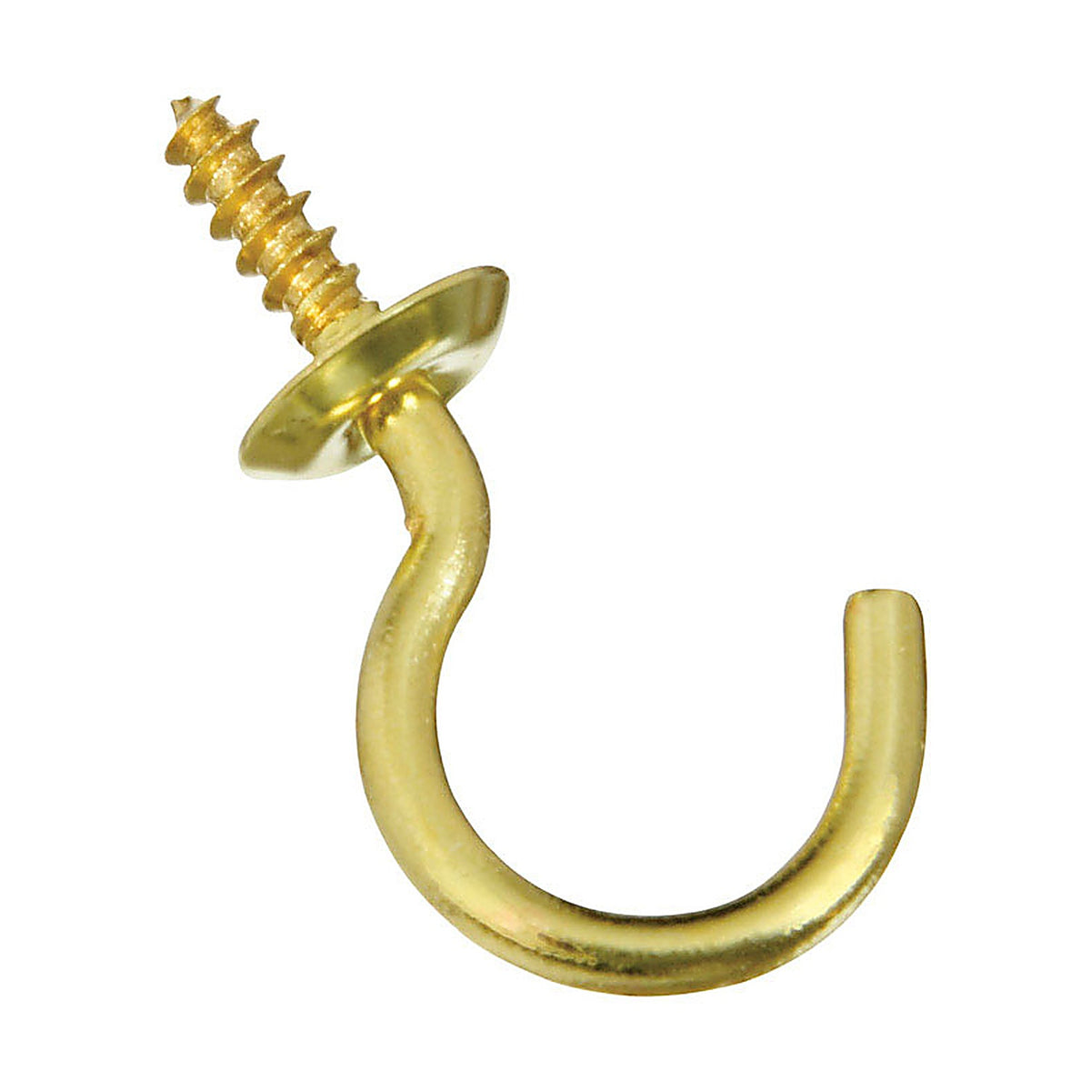 National Hardware N119-669 Gold Solid Brass 7/8 in. L Cup Hook 10 lb. 5/Pack