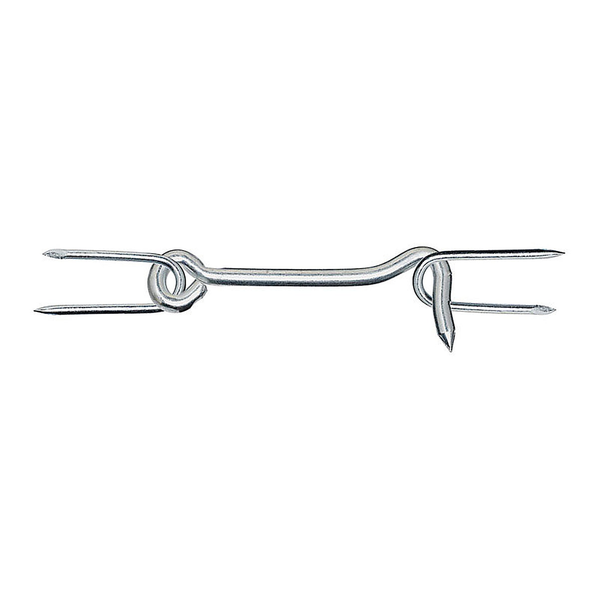 National Hardware N122-200 5 in. L Zinc-Plated Silver Steel Gate Hook w/Staples 1/Pack