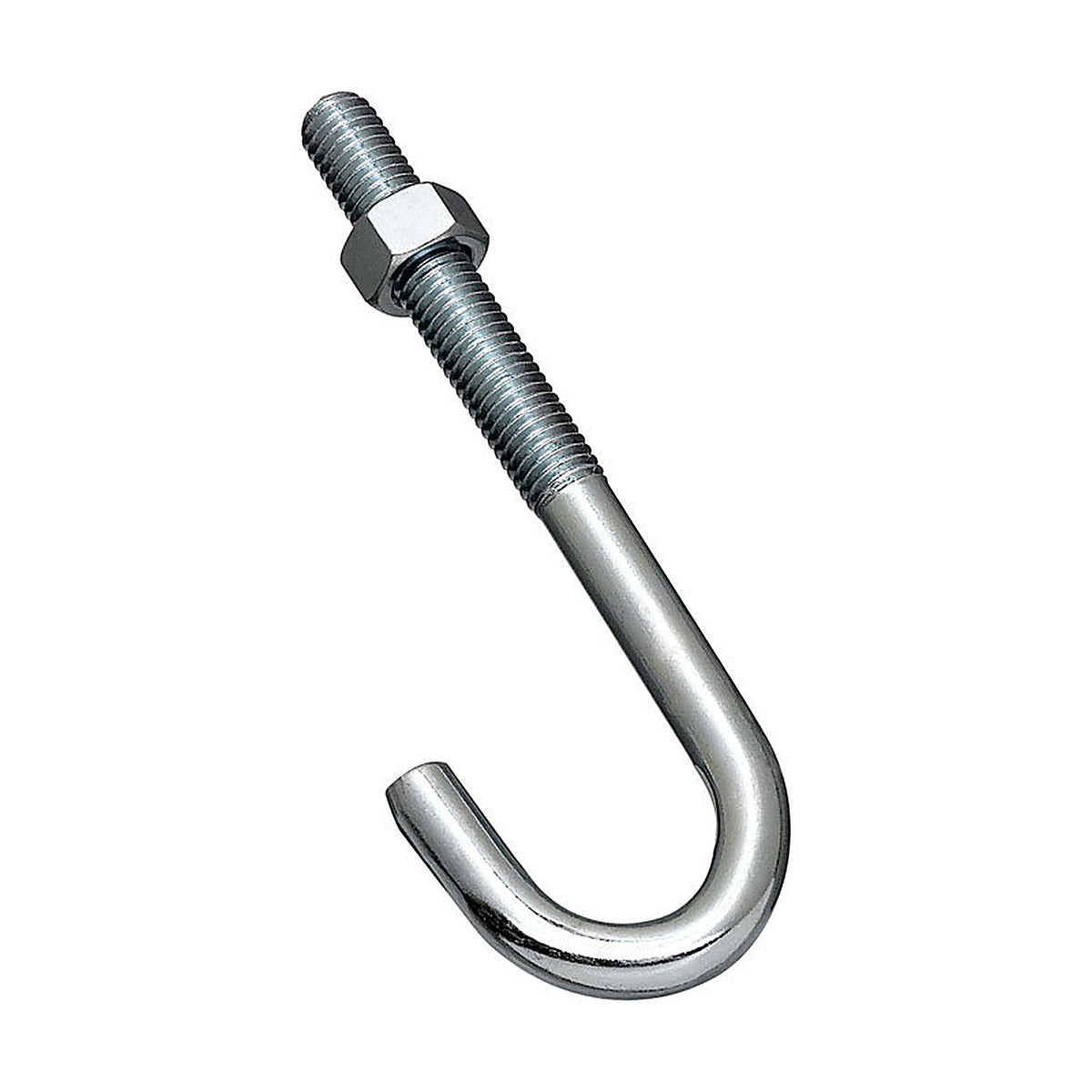 National Hardware N232-975 Zinc-Plated Silver Steel 6 in. L J-Bolt 425 lb. 1/Pack