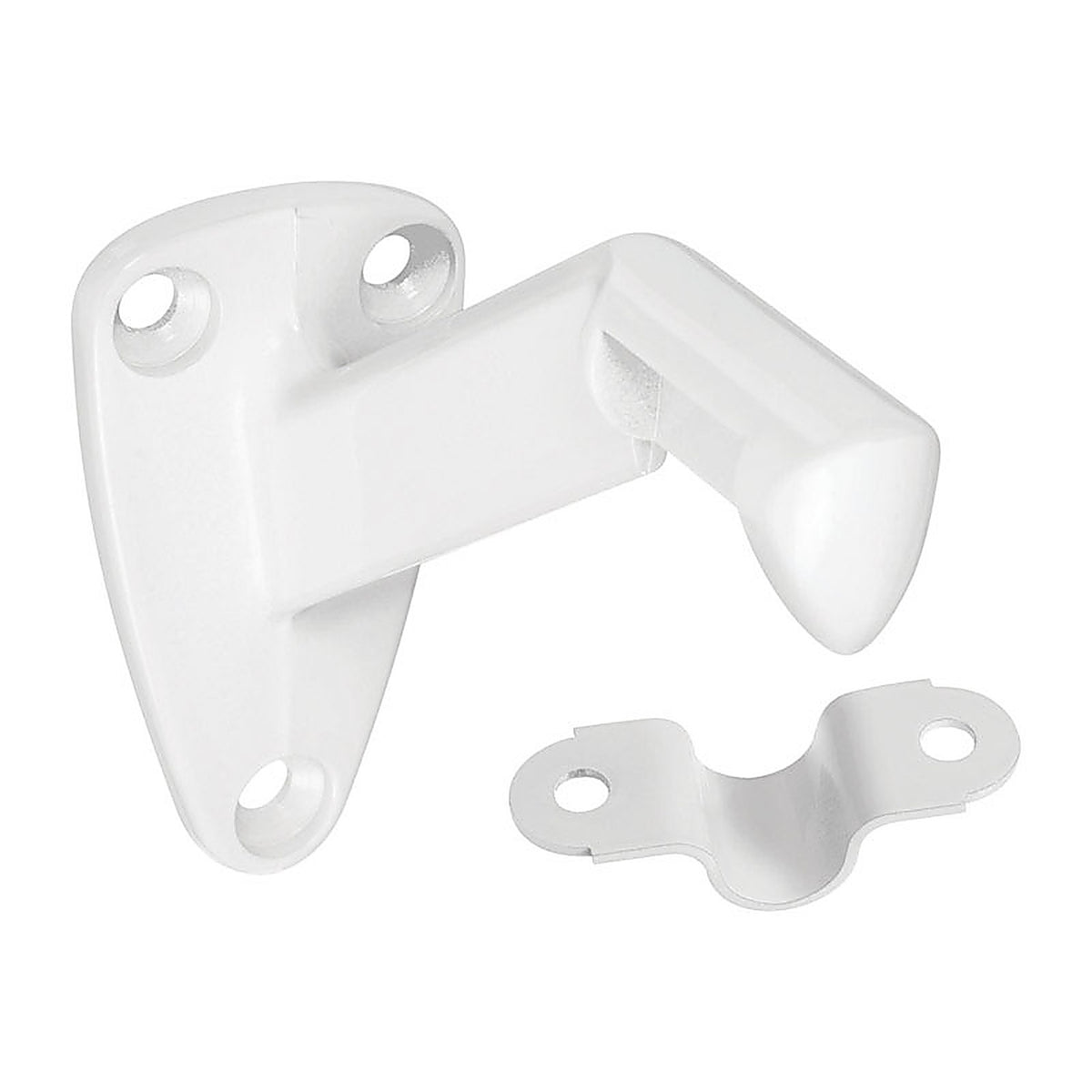 National Hardware N248-351 White Zinc Die Cast w/Steel Strap Handrail Bracket 3.31 in. L 250 lb.