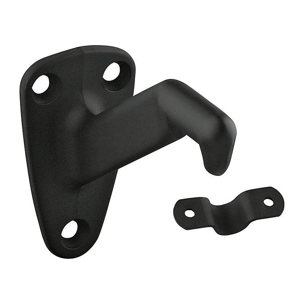 National Hardware N330-738 Black Zinc Die Cast w/Steel Strap Handrail Bracket 3.31 in. L 250 lb.