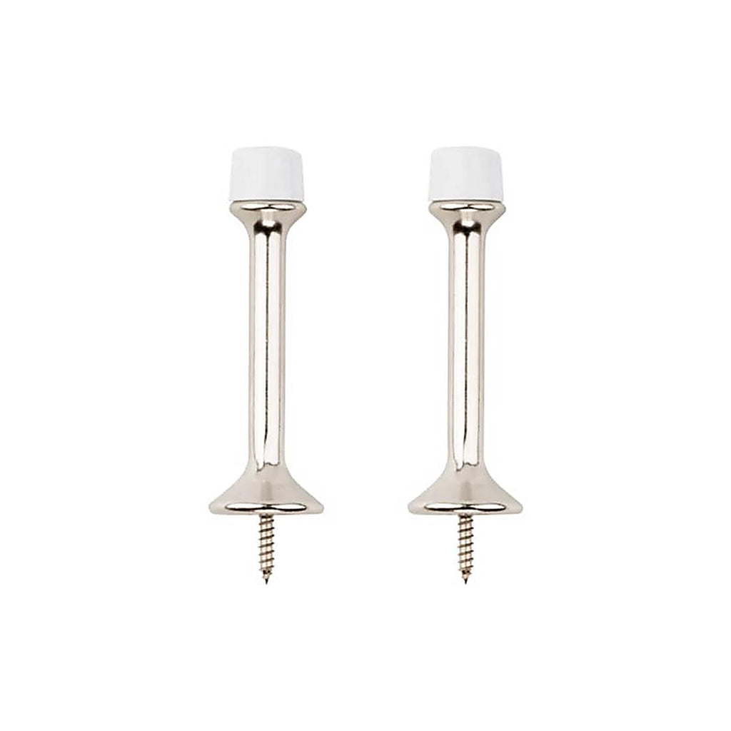 National Hardware N325-464 3.5 in. L Zinc Satin Nickel Silver Rigid Door Stop Mounts to wall