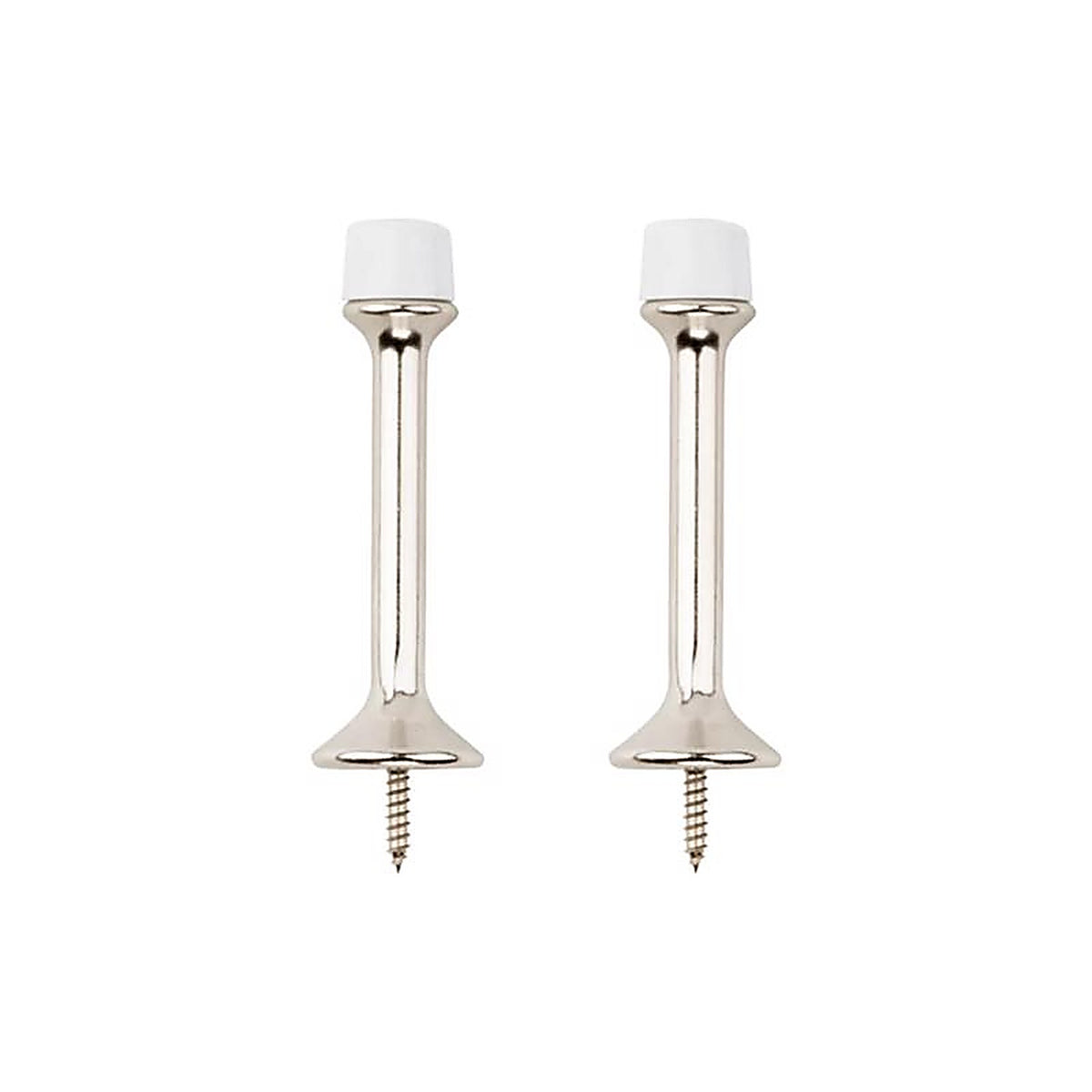 National Hardware N325-464 3.5 in. L Zinc Satin Nickel Silver Rigid Door Stop Mounts to wall