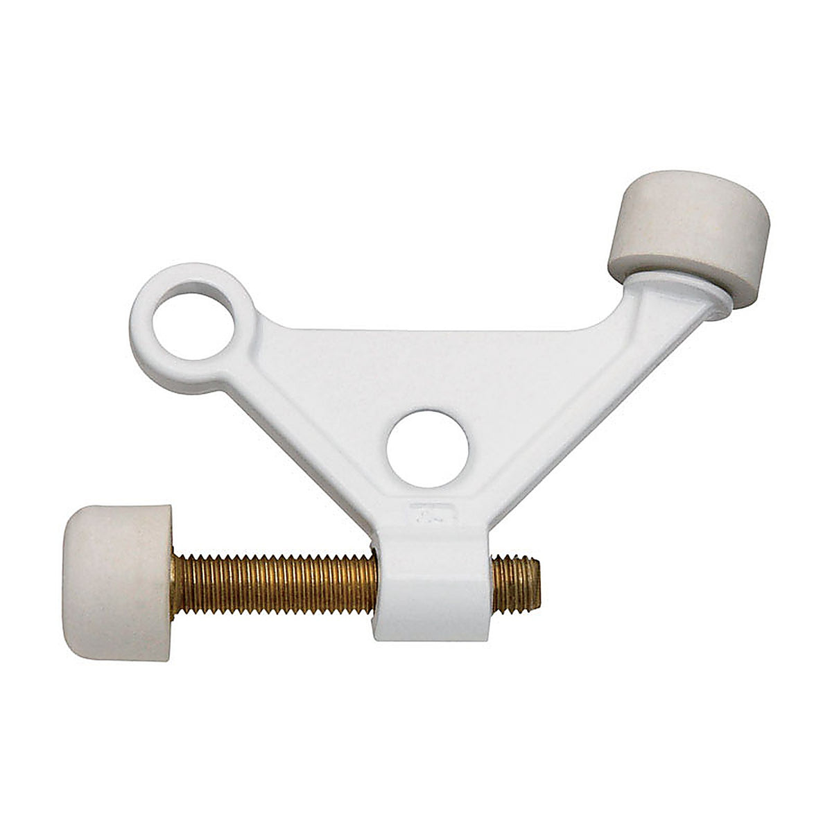 National Hardware N248-401 Zinc w/Rubber Tip White Hinge Pin Door Stop Mounts to door