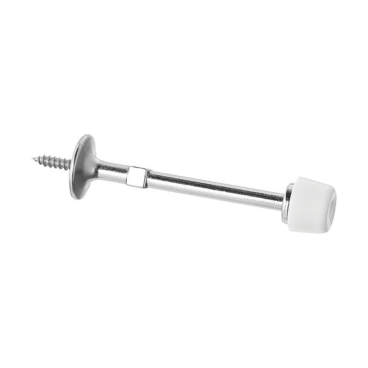 National Hardware N830-102 Zinc Satin Nickel Silver Rigid Door Stop Mounts to wall
