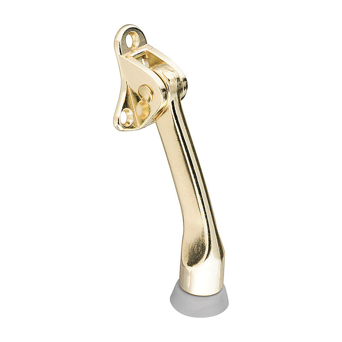 National Hardware N184-259 Zinc w/Rubber Tip Brass Gold Kick-Down Door Holder Mounts to door