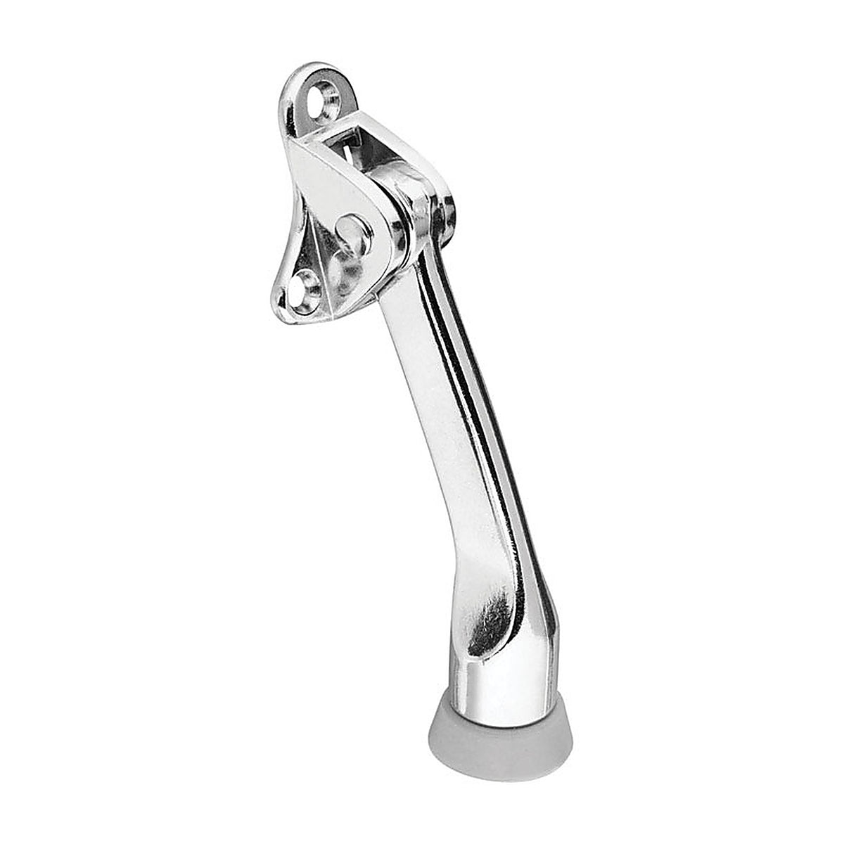 National Hardware N184-275 Zinc w/Rubber Tip Chrome Silver Kick-Down Door Holder Mounts to door