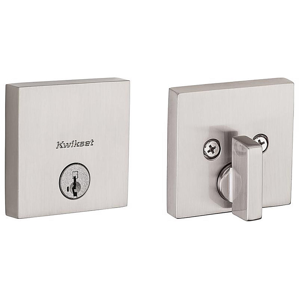 Kwikset 92580-018 SmartKey Satin Nickel Steel Deadbolt
