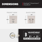 Kwikset 92580-018 SmartKey Satin Nickel Steel Deadbolt