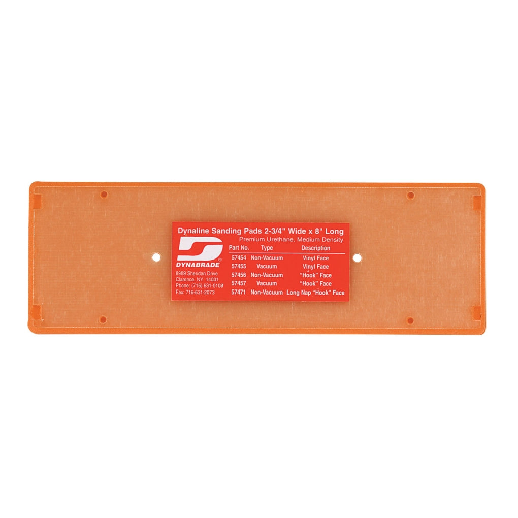DYNABRADE 57454 2-3/4" (70 mm) W x 8" (203 mm) L Non-Vacuum Dynaline Disc Pad, Vinyl-Face
