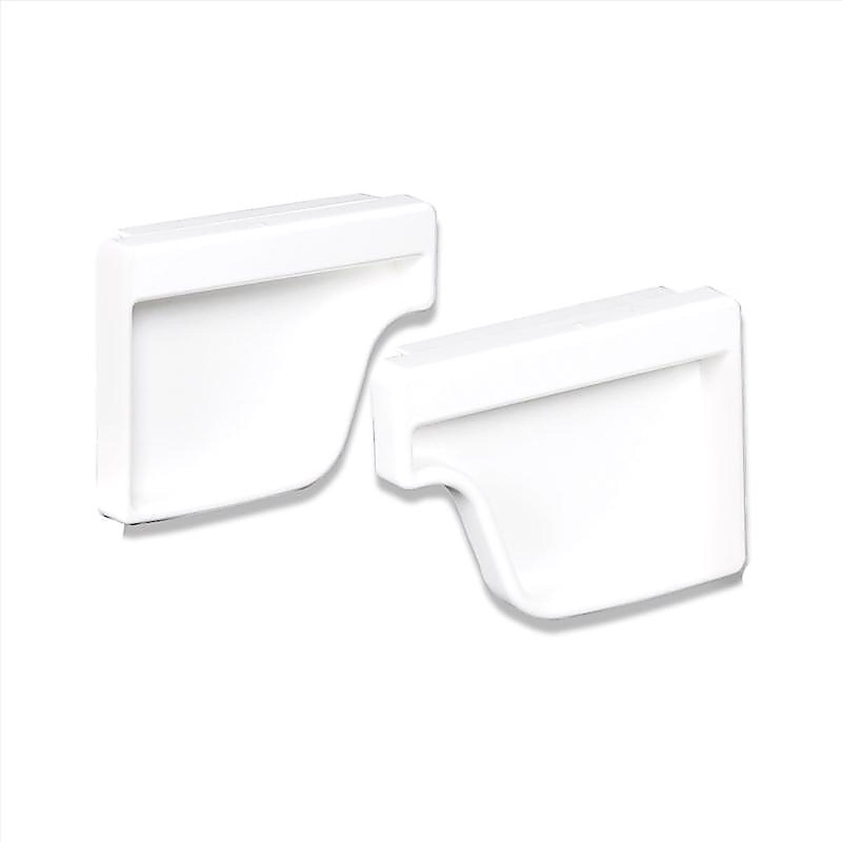 Amerimax M0611 2 in. H x 3.5 in. W x 4.6 in. L White Vinyl Traditional Gutter End Cap Set