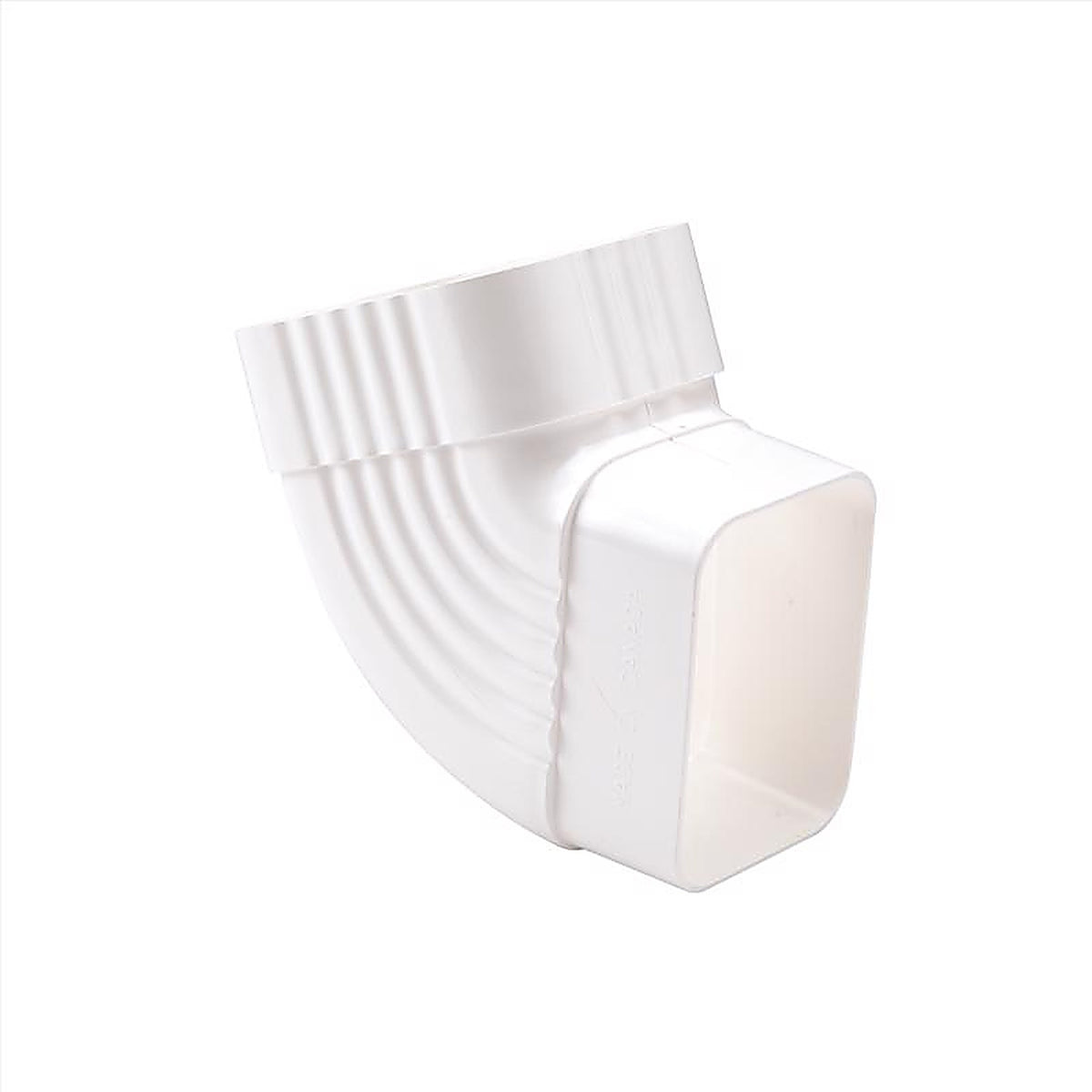 Amerimax M0728 4 in. H x 3 in. W x 3.3 in. L White Vinyl B Gutter Elbow