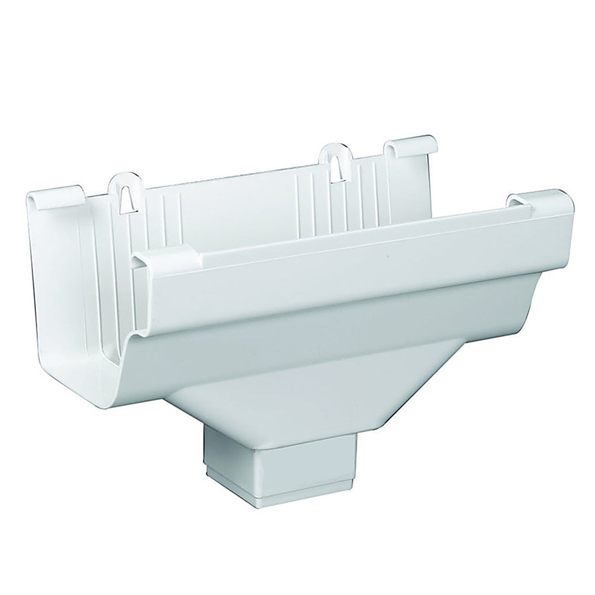 Amerimax M0706 9 in. H x 6.25 in. W x 4.9 in. L White Vinyl Gutter Drop Outlet
