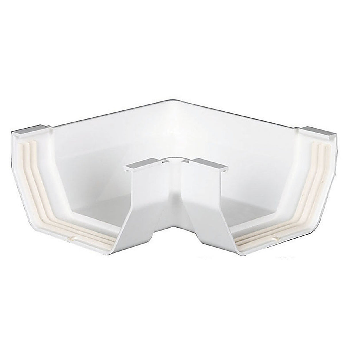 Amerimax T0503 6.8 in. H x 6.8 in. W x 5 in. L White Vinyl Contemporary Gutter Corner