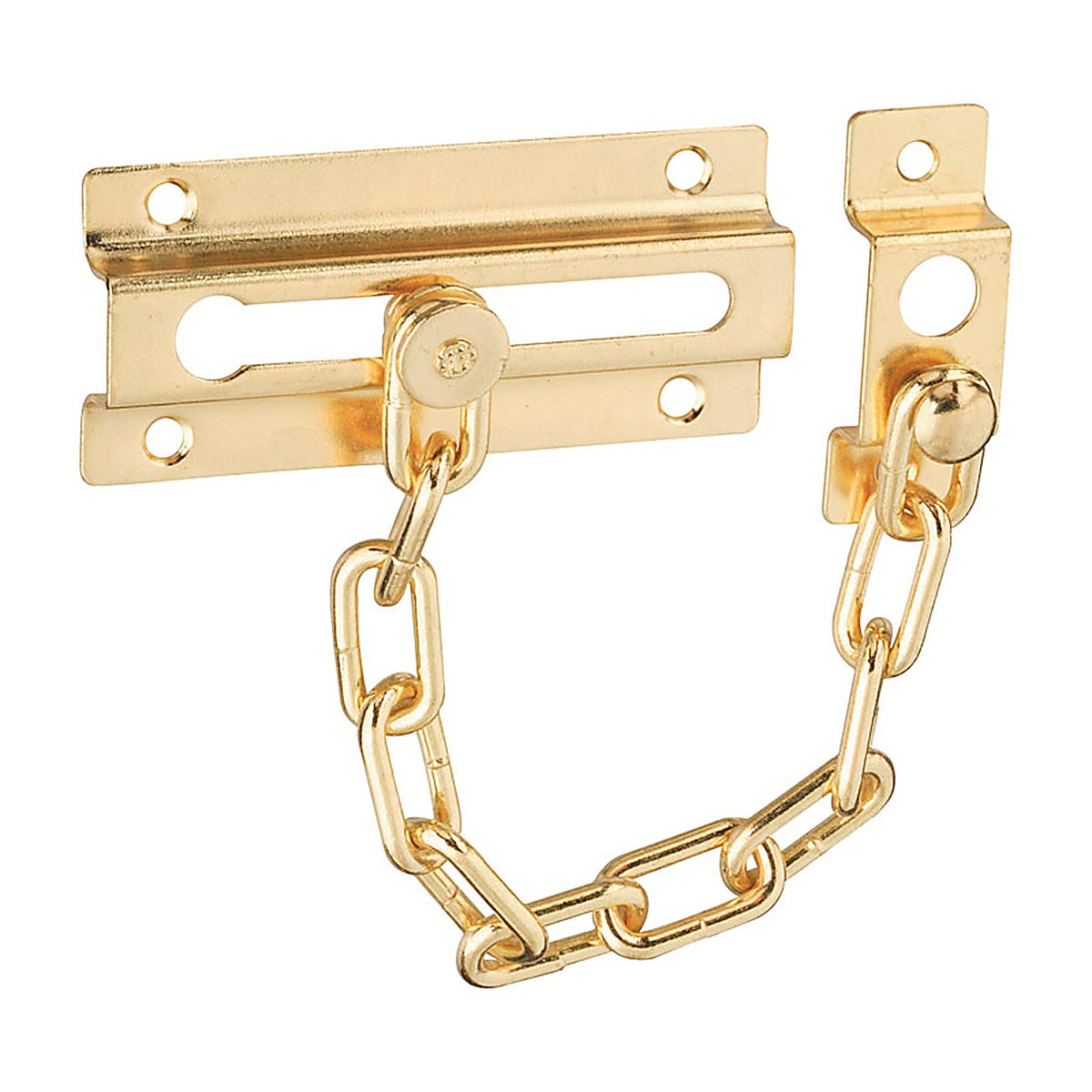 National Hardware N183-590 4 in. L Bright Brass Steel Door Chain Lock