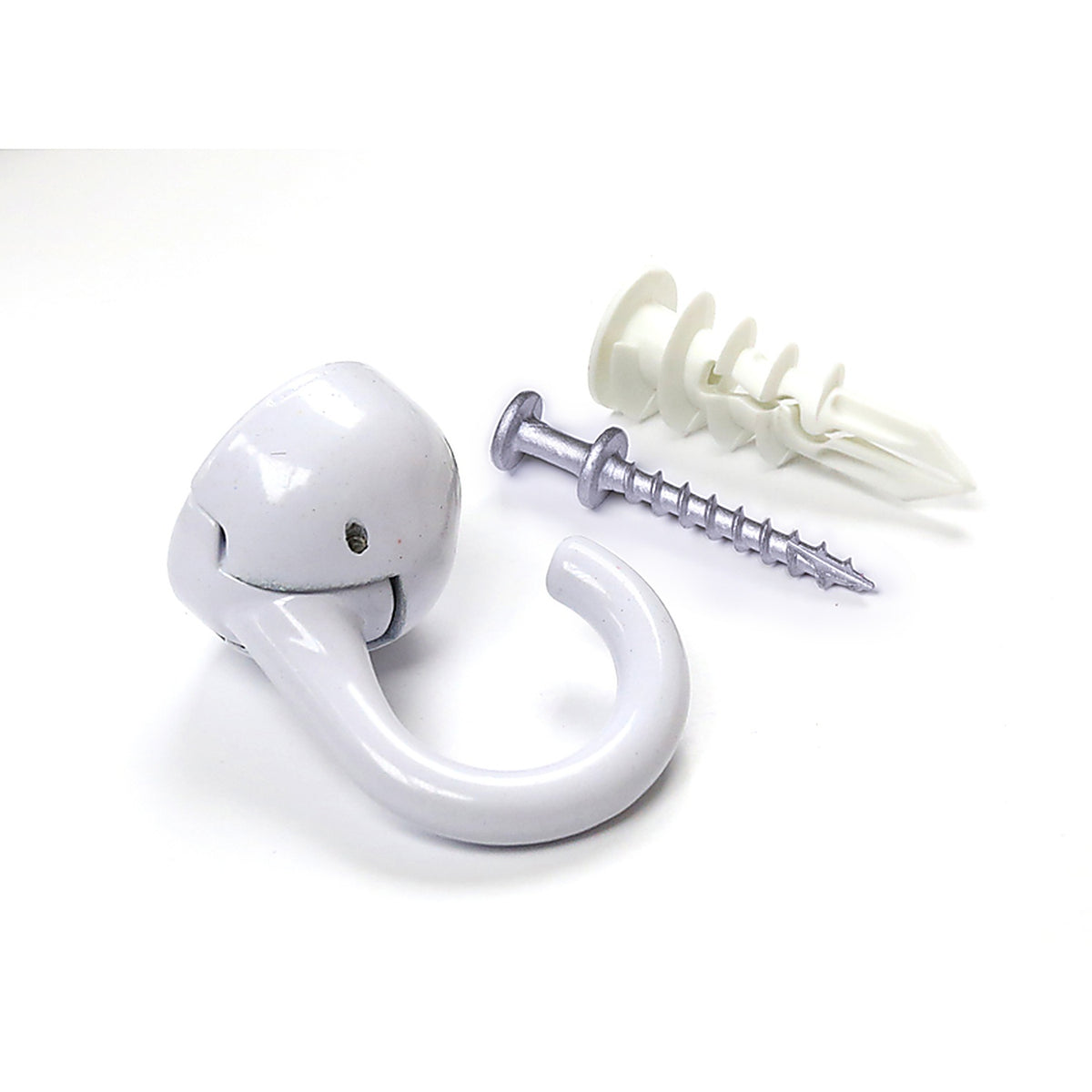 Hangman EHO-W Small White Metal 2 in. L Double Headed Hanger 100 lb. 1/Pack