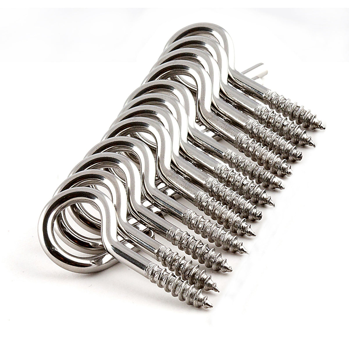 Hangman QH-12 Silver Stainless Steel Christmas Light Hangers 12/Pack Open Loop