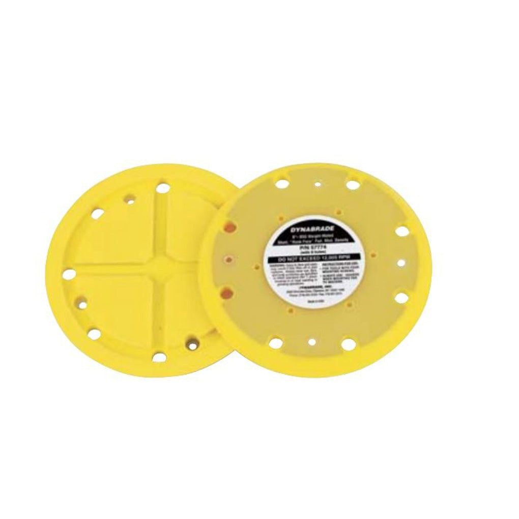 DYNABRADE 57766 6" (152 mm) Dia. Channel Vacuum Gear-Driven Disc Pad, Hook-Face, Short Nap