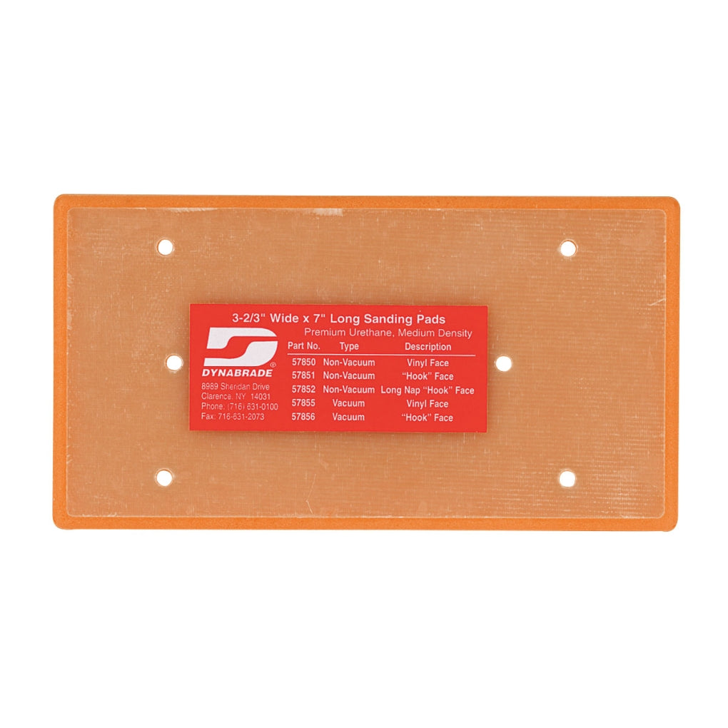 DYNABRADE 57850 3-2/3" (93 mm) W x 7" (178 mm) L Non-Vacuum Dynabug Disc Pad, Vinyl-Face