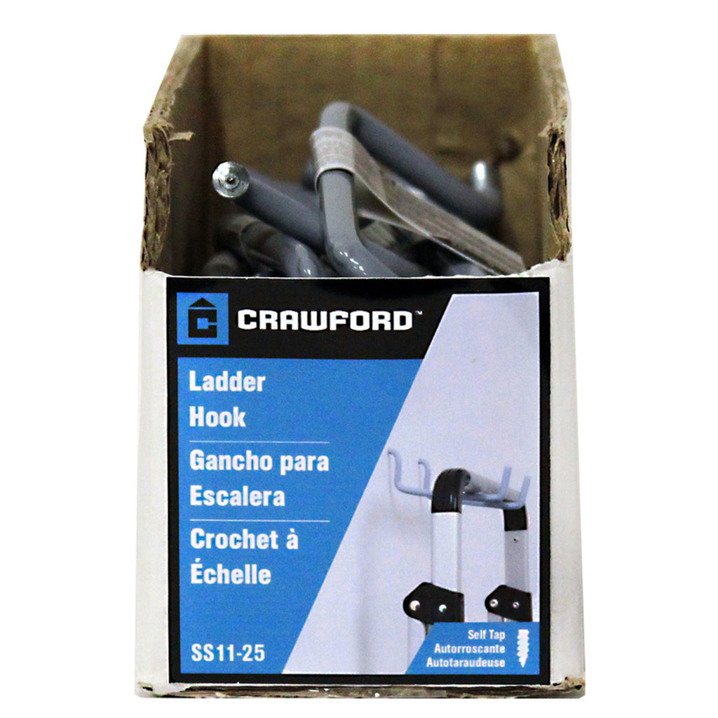 Crawford SS11-25 7.66 in. L Vinyl Coated Gray Steel Storage Hook 20 lb. capacity 1/Pack