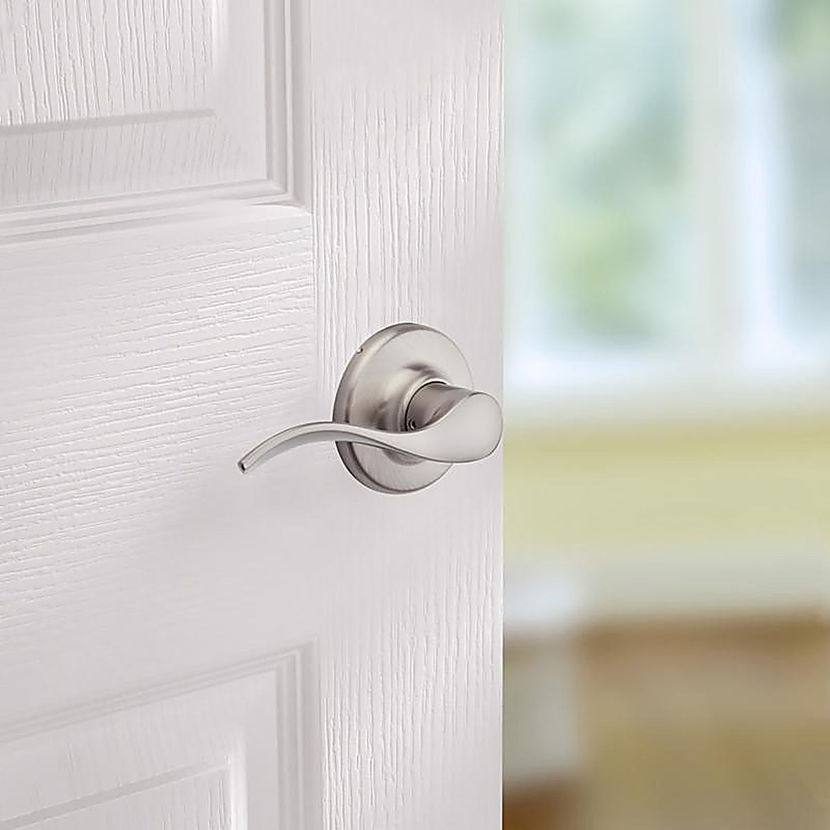 Kwikset 92001-525 Balboa Satin Nickel Steel Passage Lever 3 Right or Left Handed