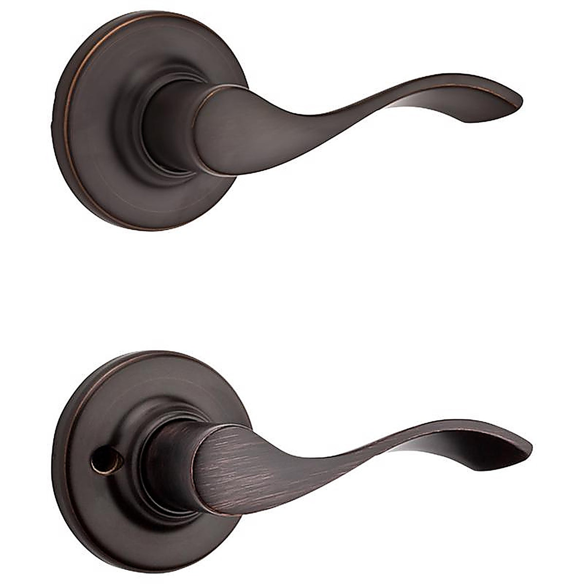 Kwikset 92001-526 Balboa Venetian Bronze Steel Passage Lever 3 Right or Left Handed