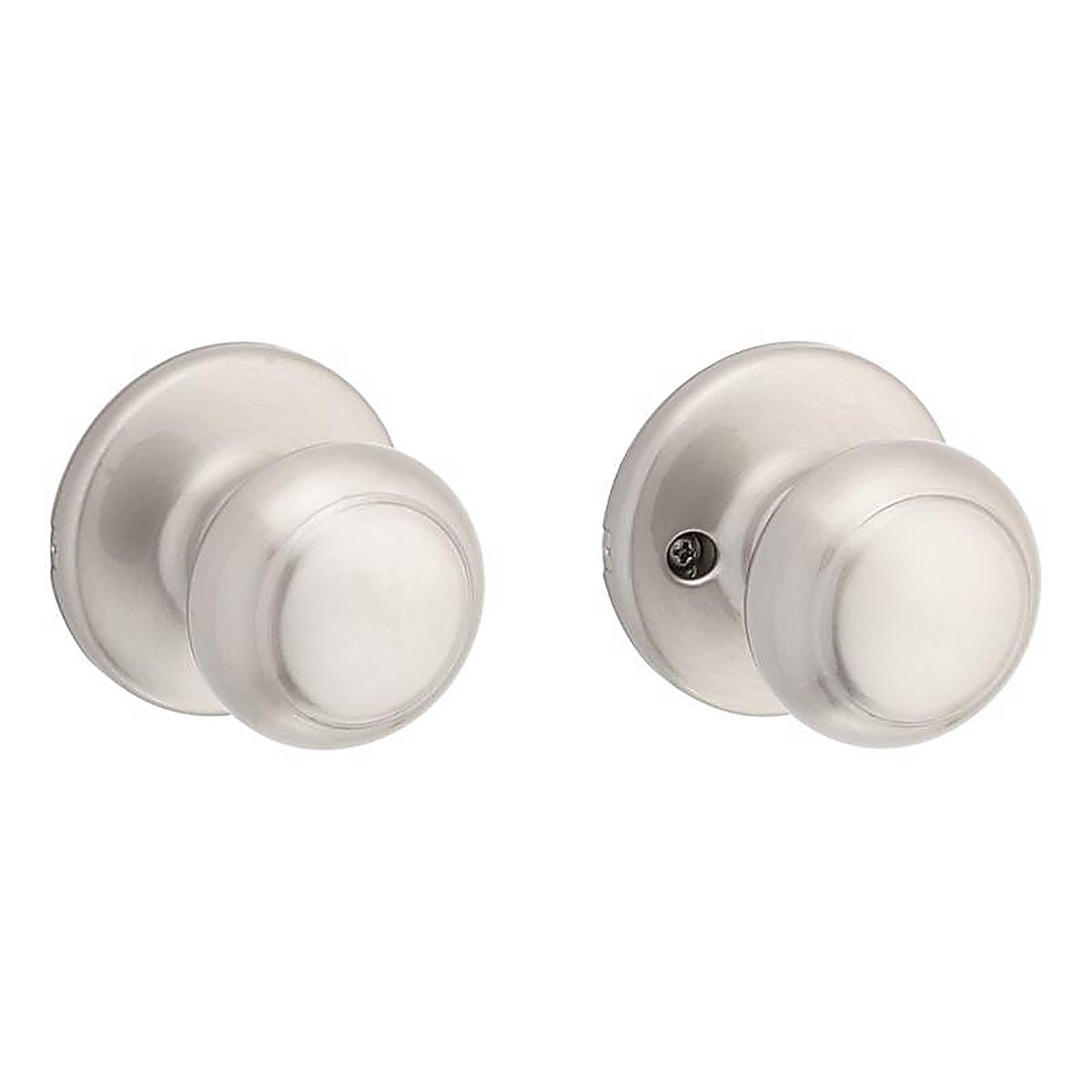 Kwikset 92001-509 Cove Satin Nickel Steel Passage Door Knob 3 Right or Left Handed
