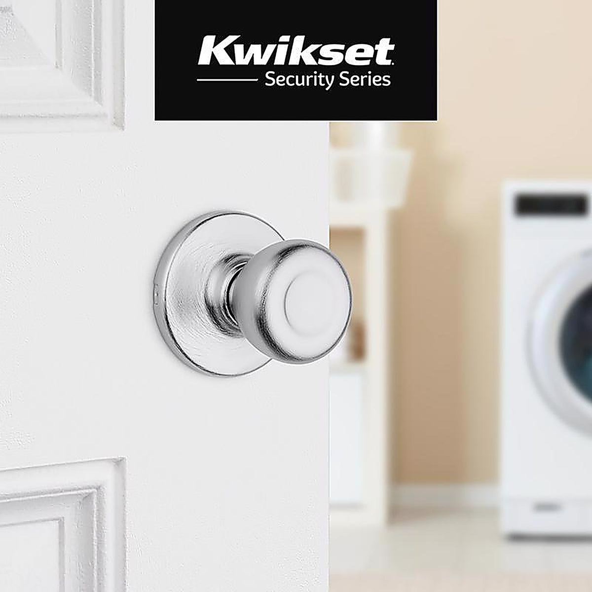 Kwikset 92001-514 Tylo Satin Chrome Steel Passage Door Knob 3 Right or Left Handed