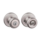 Kwikset 94002-826 Polo Satin Nickel Entry Knobs ANSI/BHMA Grade 3 1-3/4 in.