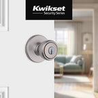 Kwikset 94002-826 Polo Satin Nickel Entry Knobs ANSI/BHMA Grade 3 1-3/4 in.