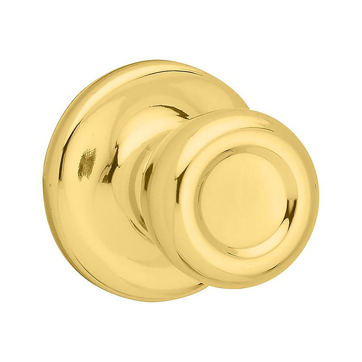 Kwikset 92001-519 Mobile Home Polished Brass Steel Passage Door Knob 3 Right or Left Handed