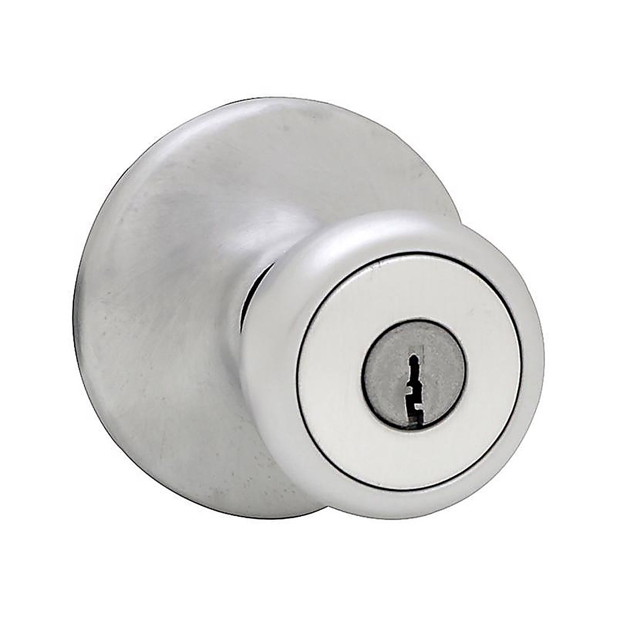 Kwikset 94002-824 Mobile Home Satin Chrome Entry Knobs ANSI/BHMA Grade 3 1-3/4 in.