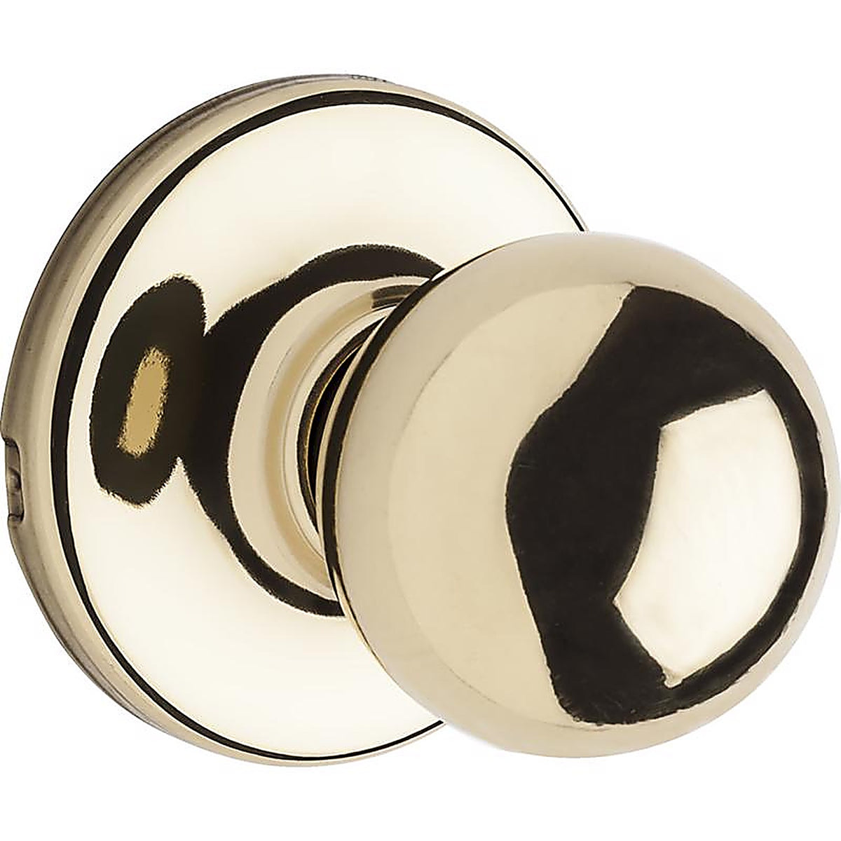 Kwikset 92001-516 Polo Polished Brass Steel Passage Door Knob 3 Right or Left Handed