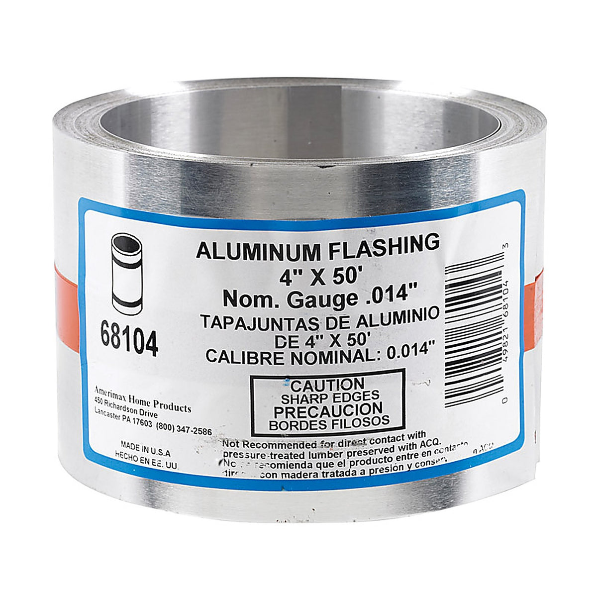 Amerimax 68104 4 in. W x 50 ft. L Aluminum Flashing Silver