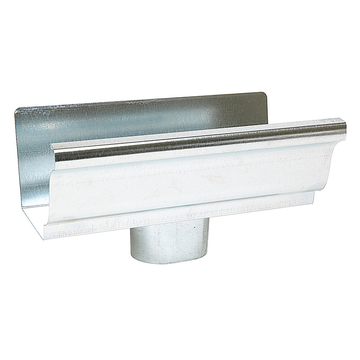 Amerimax 15010 4.5 in. H x 4.5 in. W x 8 in. L Metallic Galvanized Steel K Gutter Drop Outlet