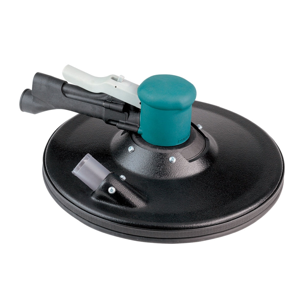 DYNABRADE 58041 11" (279 mm) Dia. Two-Hand Gear-Driven Sander, Central Vacuum