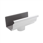 Amerimax 27010 3.5 in. H x 5 in. W x 10 in. L White Aluminum K End w/Drop