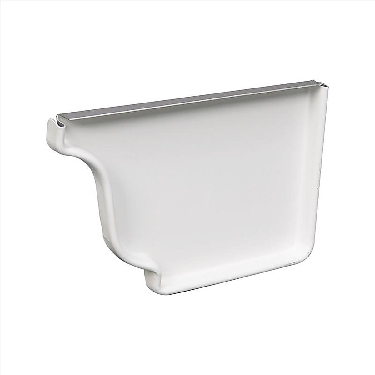 Amerimax 27206 5 in. H x 3.5 in. W x 5 in. L White Aluminum K Right End Cap