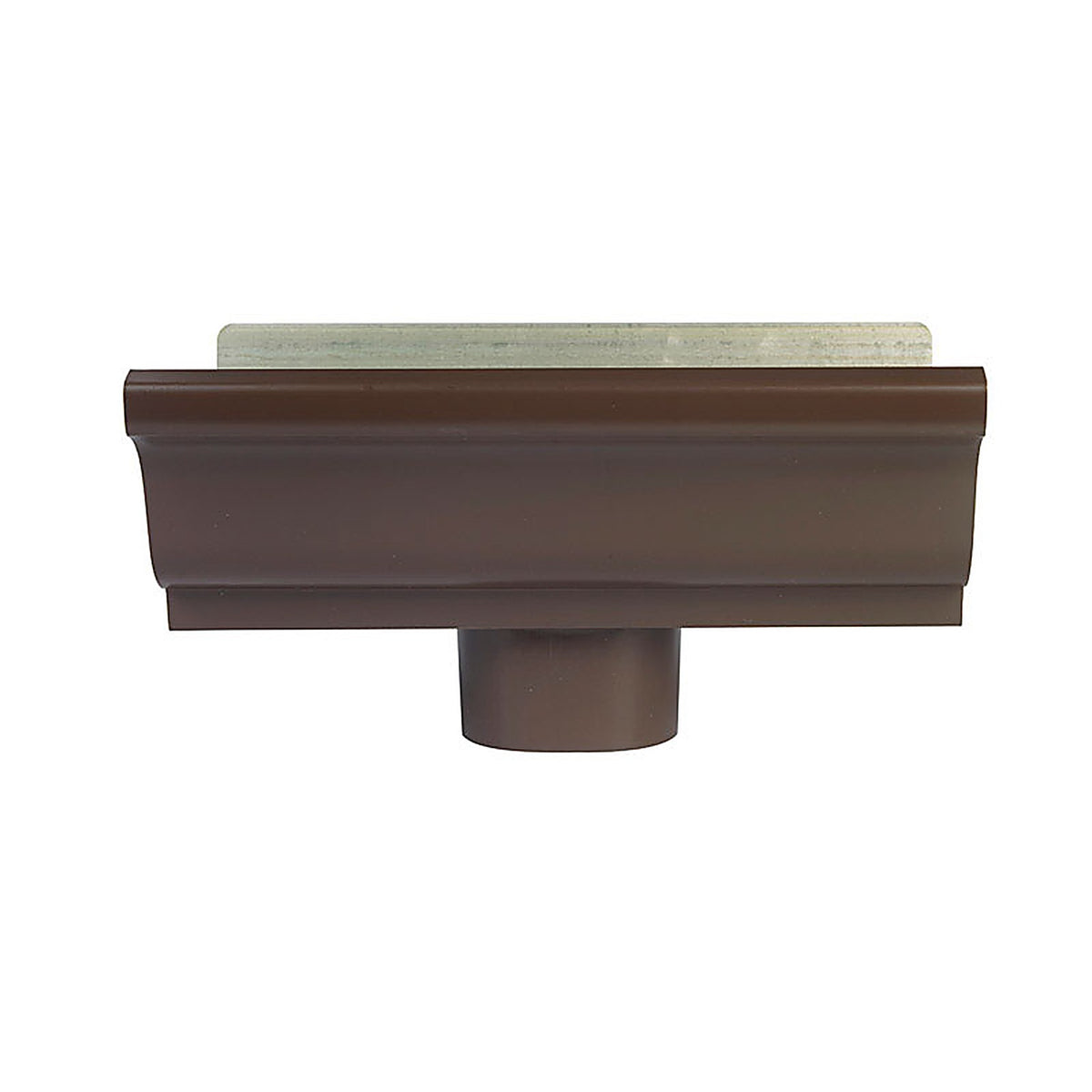 Amerimax 2501019 5.5 in. H x 10 in. W x 5.5 in. L Brown Aluminum K Gutter End with Drop