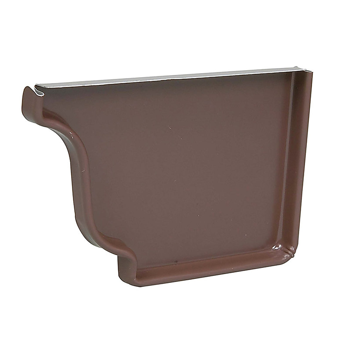 Amerimax 2520619 0.5 in. H x 3.5 in. W x 5.25 in. L Brown Aluminum K Right End Cap