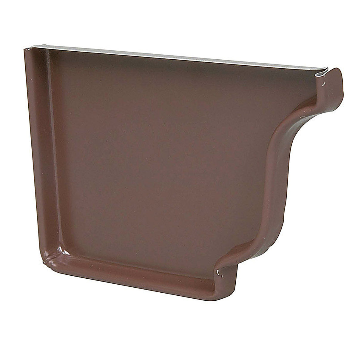 Amerimax 2520519 0.5 in. H x 3.5 in. W x 5.25 in. L Brown Aluminum K Left End Cap