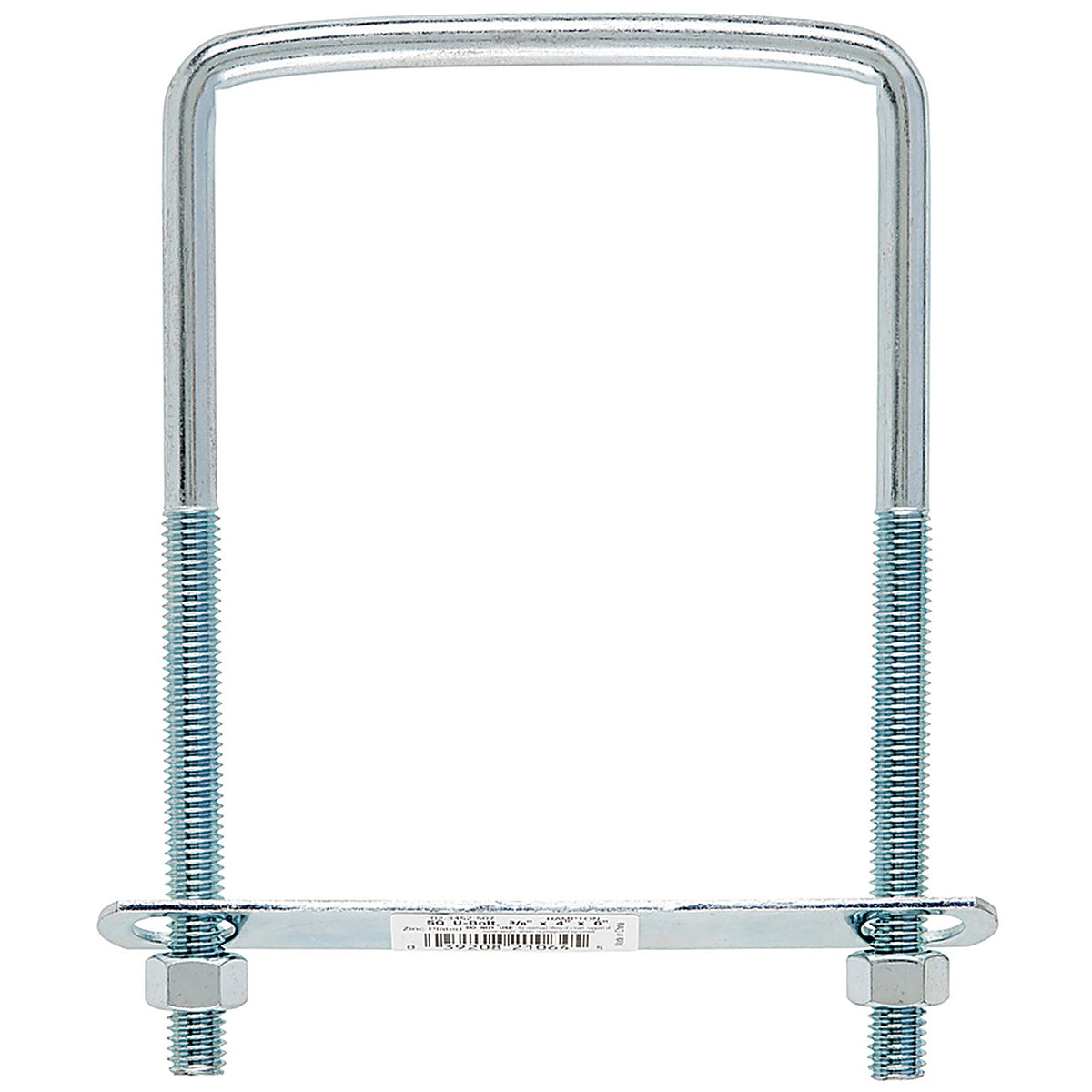 Hampton 02-3452-507 3/8 in. x 4 in. W x 6 in. L Coarse Zinc-Plated Steel Square Bend U Bolt