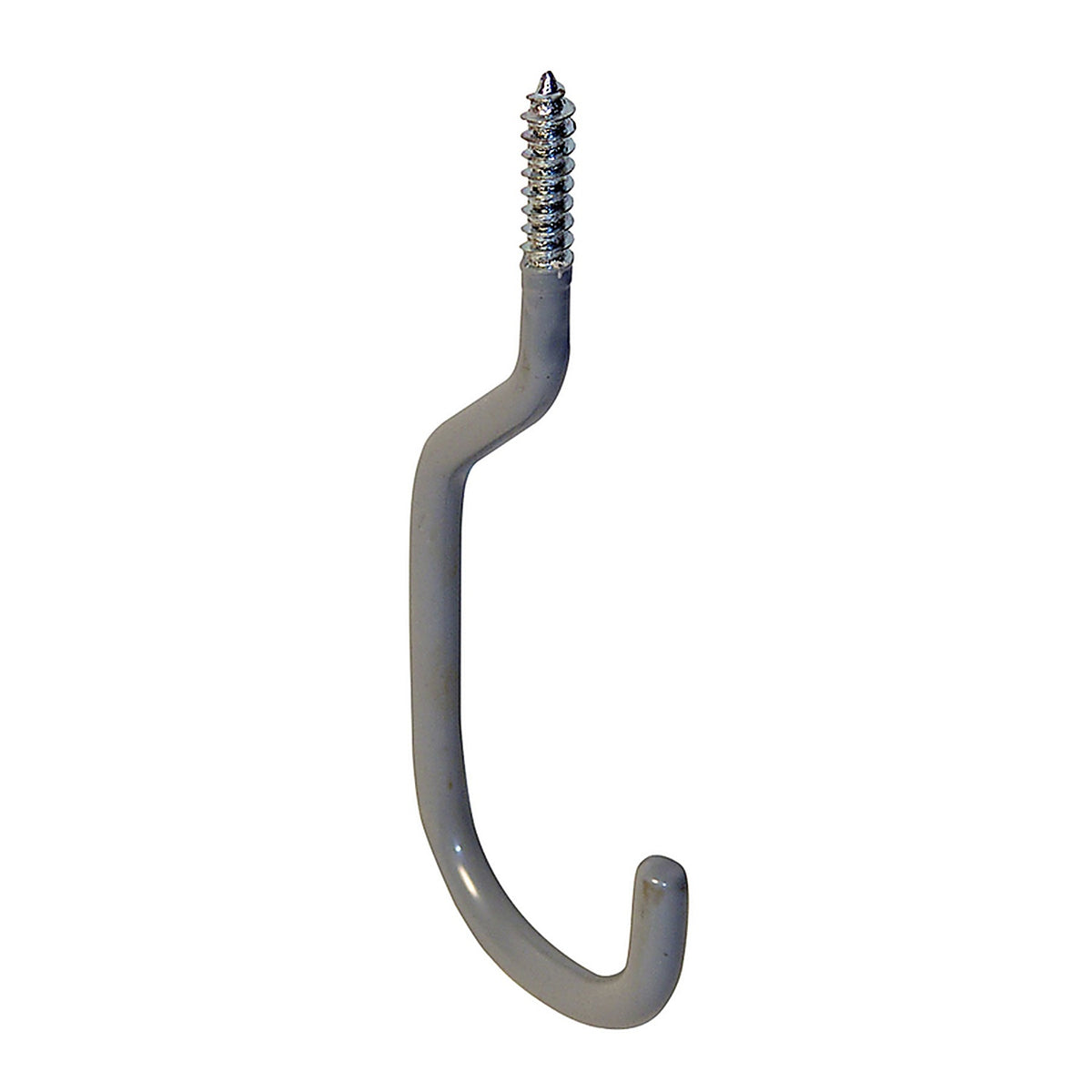 Crawford SS18 5.9 in. L Vinyl Coated Gray Steel Medium Storage Hook 13 lb. capacity 2/Pack