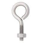 Hampton 02-3456-435 1/4 in. x 2 in. L Stainless Stainless Steel Eyebolt Nut Included