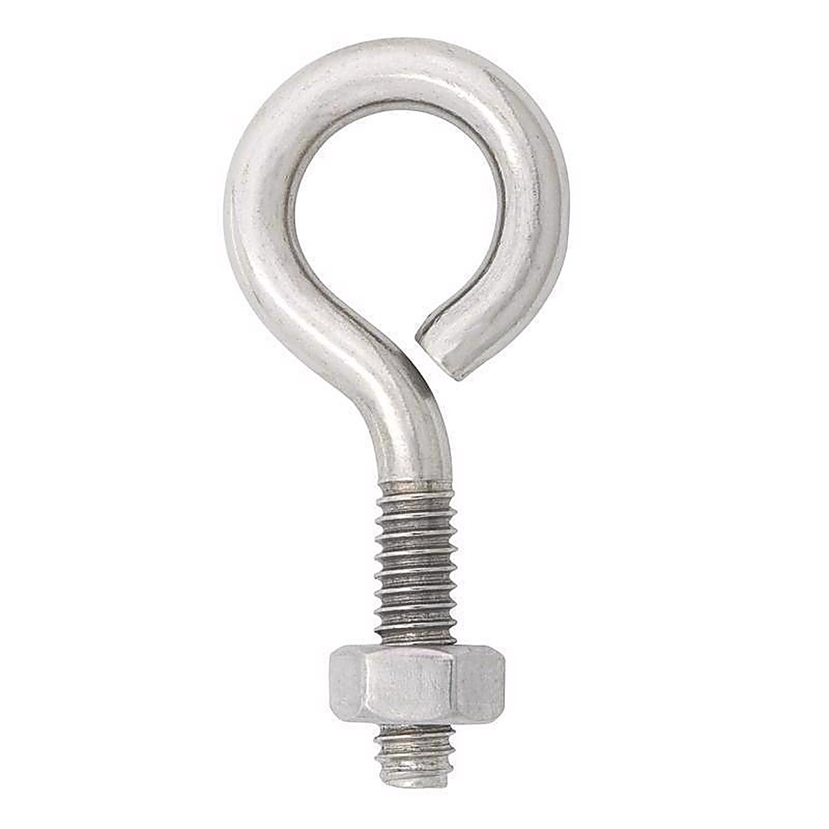 Hampton 02-3456-435 1/4 in. x 2 in. L Stainless Stainless Steel Eyebolt Nut Included